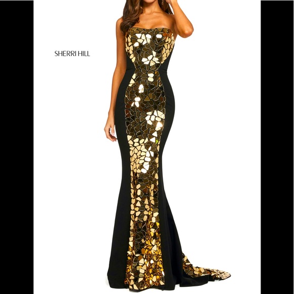 SHERRI HILL mirrored dress - Picture 1 of 2